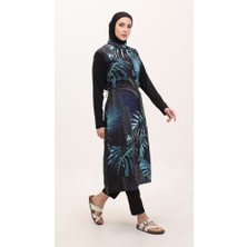 Zey&Ka Butik Desenli Nanotex Tesettür Mayo