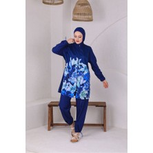 Zey&Ka Butik Çiçekli Nanotex Tesettür Mayo