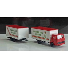 Wiking 1:87 Lastzug Mit Tandemanhânger ( Mini Boy Eski Üretim)