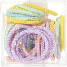 Miniso Kutulu Dokulu Saç Lastiği (40 Adet)