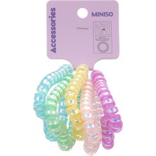 Miniso Spiral Saç Lastiği (5 Adet) - Kalp