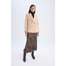 DeFacto Oversize Geniş Kalıp Ceket Yaka Düğmeli Basic Düz Blazer Ceket D4562AX24AU