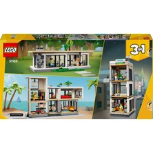 LEGO® Creator 3’ü 1 Arada Arada Modern Ev 31153 # 9 Yaş ve Üzeri İçin 3 Katlı Şehir Binası veya Orman Kulübesi İçeren Yaratıcı Oyuncak Yapım Seti (939 Parça)