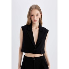 DeFacto Crop Blazer Yelek D1199AX24SM