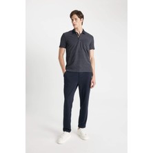 DeFacto Slim Fit Dar Kesim Polo Yaka Basic Düz Kısa Kollu Tişört D0031AX24SM
