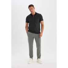 DeFacto Slim Fit Dar Kesim Basic Düz Kısa Kollu Polo Tişört D0031AX24SM