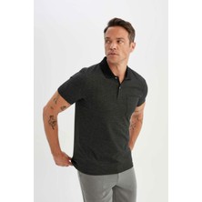 DeFacto Slim Fit Dar Kesim Basic Düz Kısa Kollu Polo Tişört D0031AX24SM