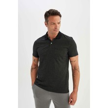 DeFacto Slim Fit Dar Kesim Basic Düz Kısa Kollu Polo Tişört D0031AX24SM