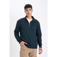 DeFacto Comfort Fit Fermuarlı Dik Yaka Sweatshirt X7405AZ24SP