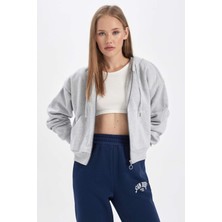 DeFacto Coool Regular Fit Kapüşonlu Fermuarlı Sweatshirt Y7107AZ23WN