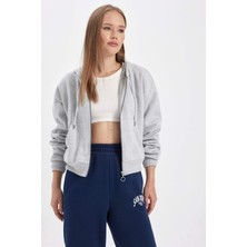 DeFacto Coool Regular Fit Kapüşonlu Fermuarlı Sweatshirt Y7107AZ23WN
