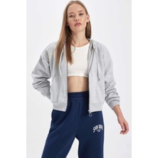 DeFacto Coool Regular Fit Kapüşonlu Fermuarlı Sweatshirt Y7107AZ23WN