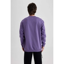 DeFacto Boxy Fit Bisiklet Yaka Baskılı Sweatshirt V5306AZ23AU
