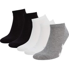 DeFacto Erkek Çok Renkli Pamuk Karışımlı Patik Çorap 5'li Set Rahat Kullanım İçin