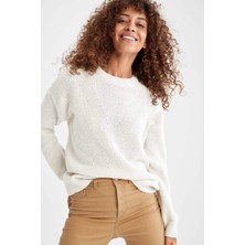 DeFacto Basic Relax Fit Uzun Kollu Geri Dönüşümlü Selanik Örgülü Triko Kazak H6905AZ21AU