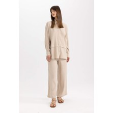 DeFacto Wide Leg Geniş Bol Paça Esnek Belli Basic Düz Muslin Pantolon Z3340AZ24SP