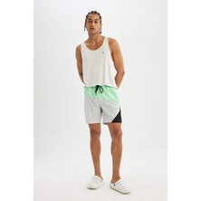 DeFacto Regular Fit Baskılı Esnek Dokulu Sporcu Kısa Boy Deniz Şortu B5999AX24HS