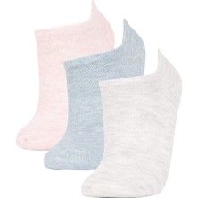 DeFacto Kadın 3'lü Pamuklu Sneaker Çorap Z7568AZNS