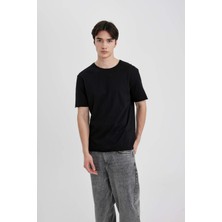 DeFacto Regular Fit Bisiklet Yaka Kısa Kollu Basic Düz Tişört B7755AX24SM