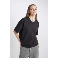 DeFacto Coool Loose Fit Basic Düz Kısa Kollu Tişört Z9455AZ24SM