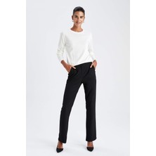 DeFacto Regular Fit Bisiklet Yaka Ekstra Yumuşak Kaşmir Dokulu Basic Kazak F7091AZ22WN