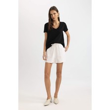 DeFacto Regular Fit V Yaka Basic Düz Kısa Kollu Tişört K1507AZ24SM