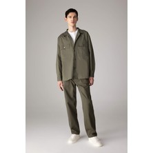 DeFacto Yazlık Gabardin Pantolon Straight Fit Bol Rahat Kesim Cepli Düz Paça B4089AX24SP