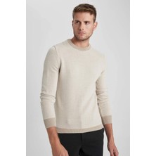 DeFacto Standart Fit Normal Kesim Bisiklet Yaka Triko Kazak X5159AZ23WN