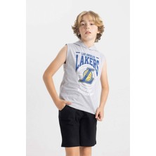 DeFacto NBA Los Angeles Lakers Kapüşonlu Atlet Erkek Çocuk C4450A824HS