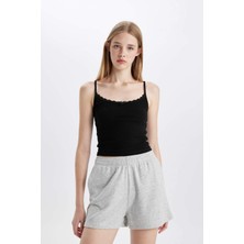 DeFacto Regular Fit Beli Lastikli Basic Düz Şort Z5071AZ24SM