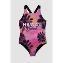 DeFacto Kız Çocuk Desenli Mayo