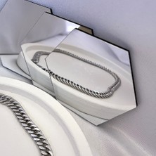 Kilig Jewelry Kadın Vip Çelik Gold-Silver Kalın Zincir Kolye 45CM
