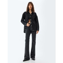 Koton Ispanyol Paça Kot Pantolon Cepli - Victoria Flare Jeans