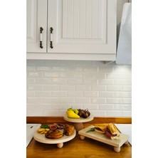 Justwood Mdf Tabak Kayın Ayaklı 3 Lü Sunum Seti