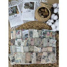 Selis Craft Kartpostal Mektup Temalı Vintage Sticker Scrapbook Seti Ajanda Planlayıcı Bullet Journal Scrapbooking Için Uygundur