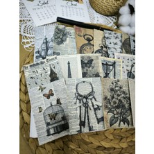 Selis Craft Scrapbook Vintage Kağıt Seti 02 Ajanda Planlayıcı Bullet Journal Scrapbooking Için Uygundur