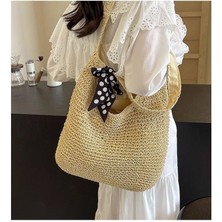 Dokuma Çanta, Kadin Büyük Kapasiteli Crossbody Çanta, Yaz Tek Omuz Içi Boş Çanta, Günlük Için Uygun, Tatil, Plaj (Yurt Dışından)