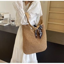 Dokuma Çanta, Kadin Büyük Kapasiteli Crossbody Çanta, Yaz Tek Omuz Içi Boş Çanta, Günlük Için Uygun, Tatil, Plaj (Yurt Dışından)