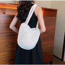 Dokuma Çanta, Kadin Büyük Kapasiteli Crossbody Çanta, Yaz Tek Omuz Içi Boş Çanta, Günlük Için Uygun, Tatil, Plaj (Yurt Dışından)