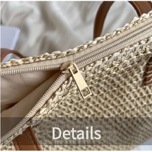 Dokuma Çanta, Kadin Büyük Kapasiteli Crossbody Çanta, Yaz Tek Omuz Içi Boş Çanta, Günlük Için Uygun, Tatil, Plaj (Yurt Dışından)