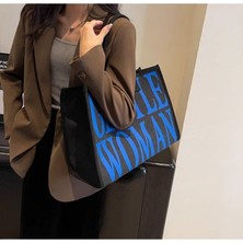 Kanvas Çanta, Kızlar Moda Büyük Kapasiteli Crossbody Çanta, Kadın Tote Çanta, Sınıf Commuting Kısa Vadeli Seyahat Için Uygun (Yurt Dışından)