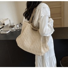 Dokuma Çanta, Kadin Büyük Kapasiteli Crossbody Çanta, Yaz Tek Omuz Içi Boş Çanta, Günlük Için Uygun, Tatil, Plaj (Yurt Dışından)