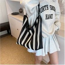 Dokuma Çanta, Kadin Büyük Kapasiteli Crossbody Çanta, Yaz Tek Omuz Içi Boş Çanta, Günlük Için Uygun, Tatil, Plaj (Yurt Dışından)