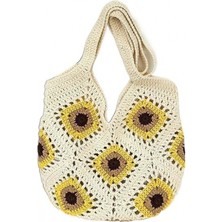 Dokuma Çanta, Kadin Büyük Kapasiteli Crossbody Çanta, Yaz Tek Omuz Içi Boş Çanta, Günlük Için Uygun, Tatil, Plaj (Yurt Dışından)