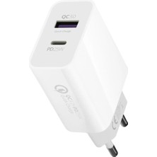 Powerway HW25 USB 3.0 / Type-C 25W 3.0A Hızlı Şarj Aleti Başlığı PD25W