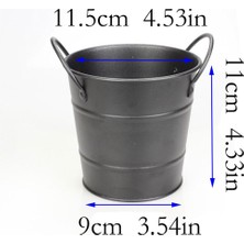 lcweibaisi Mini Teneke Saplı Patates Kızartması Küçük Kova Partisi Barbekü Buz Küpü Kovası Ev Içecek Bira Buz Kovası Masaüstü Çiçek Saksısı (Yurt Dışından)