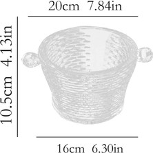lcweibaisi Yaratıcı Akrilik Buz Kovası Kalınlaşmış Şeffaf Kristal Plastik Çubuk Ktv Buz Kovası Binaural Buz Klip (Yurt Dışından)