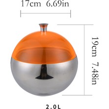 lcweibaisi Küresel Paslanmaz Çelik Buz Kovası Buz Kovası Çift Mini Buz Kovası Barmenlik Aracı Ev Şeker Kavanozu (Yurt Dışından)