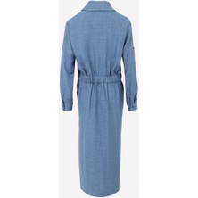 On Bağcıklı Uzun Elbise