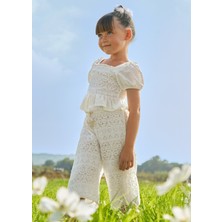 Mayoral Kız Çocuk Pantolon-Krem